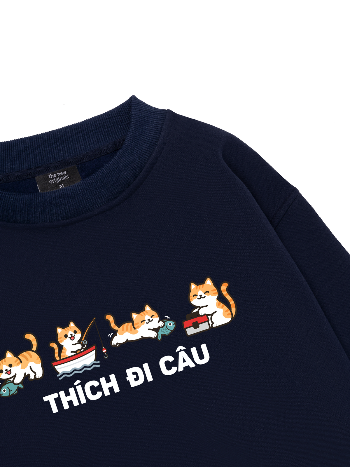 Thích Đi Câu-Mèo Cam Sweater