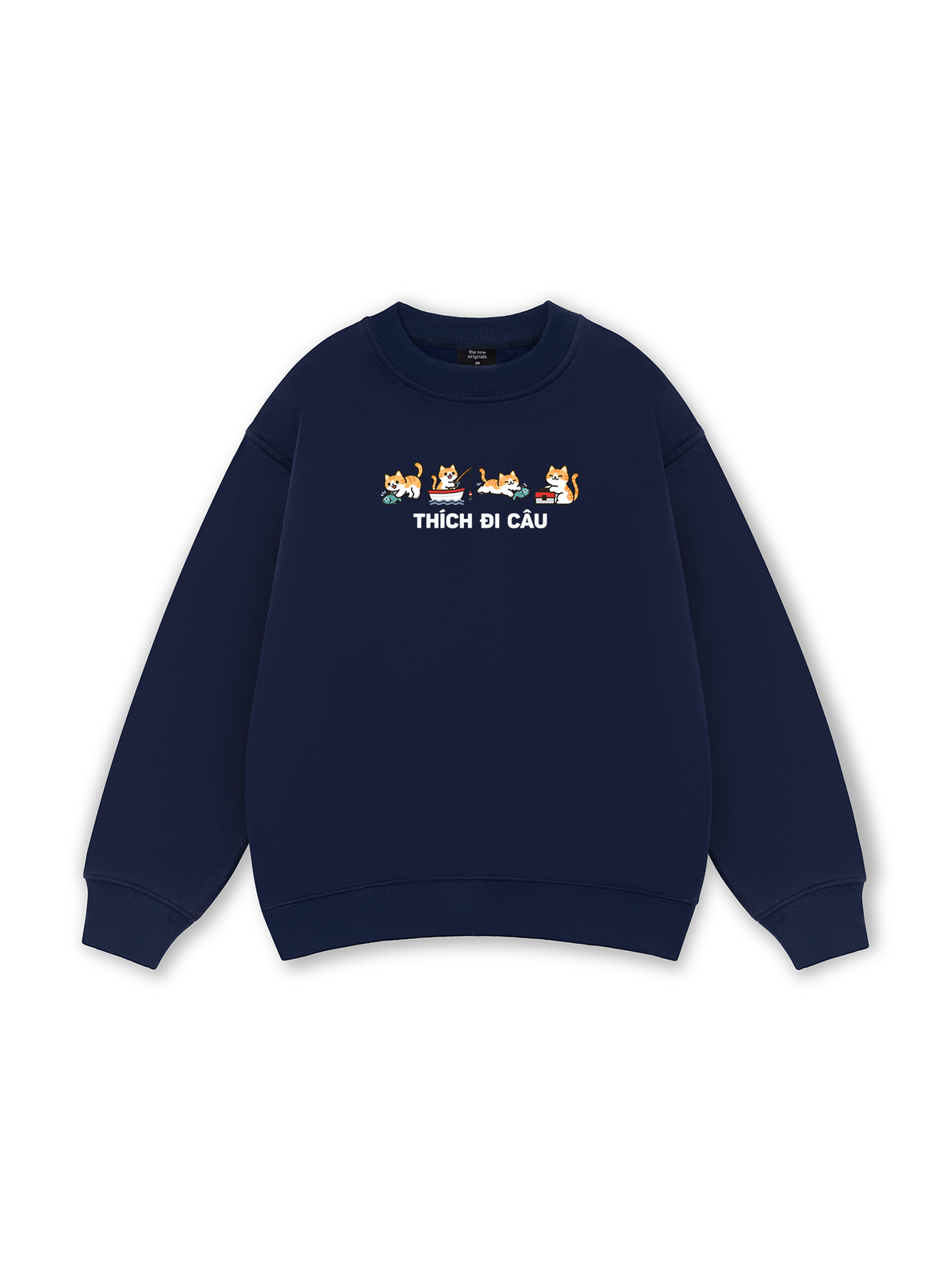 Thích Đi Câu-Mèo Cam Sweater