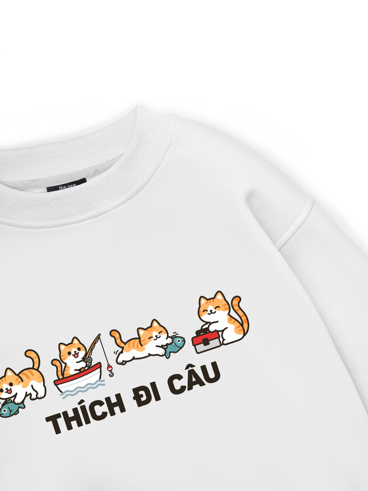 Thích Đi Câu-Mèo Cam Sweater