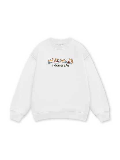 Thích Đi Câu-Mèo Cam Sweater