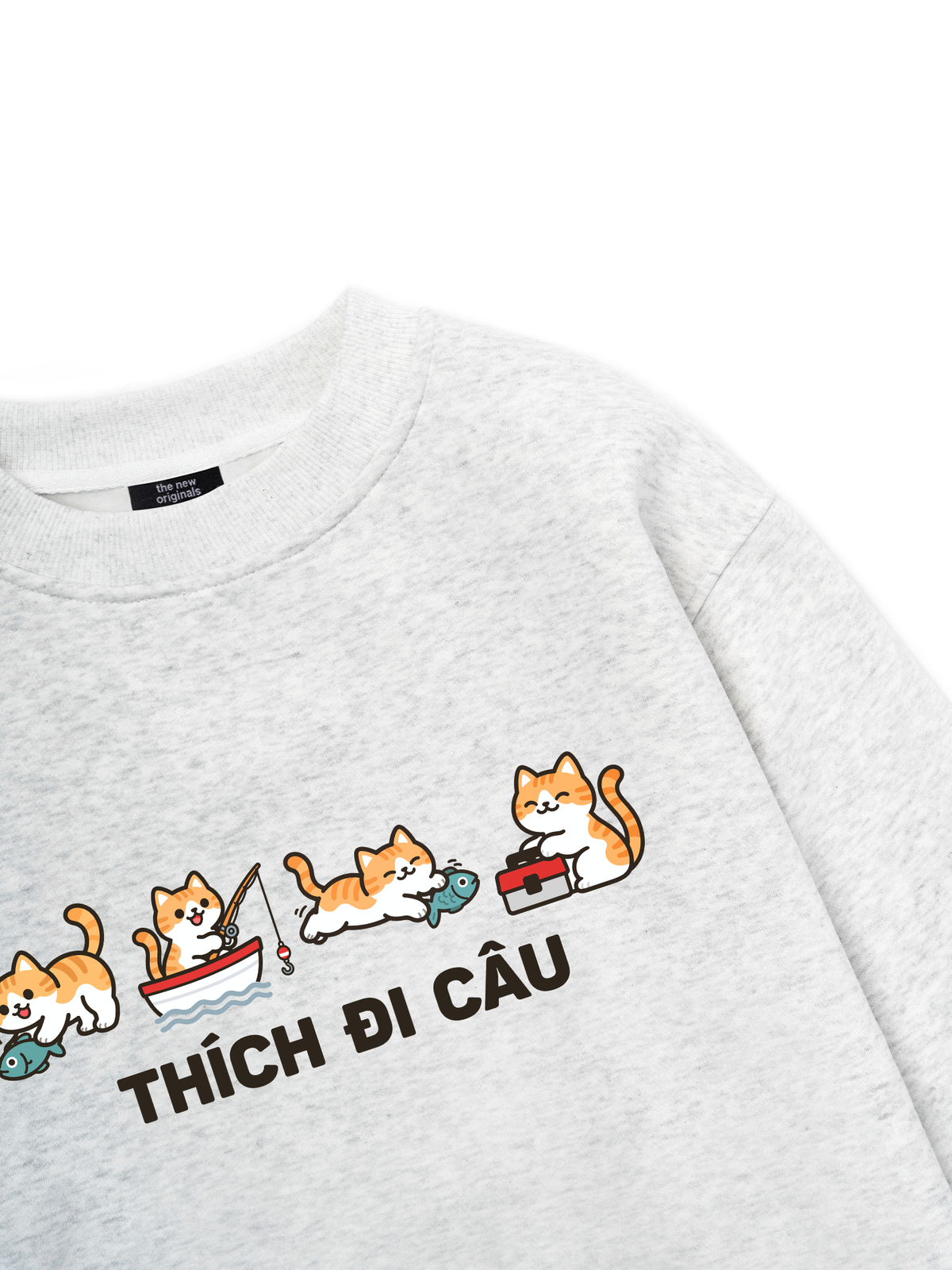 Thích Đi Câu-Mèo Cam Sweater