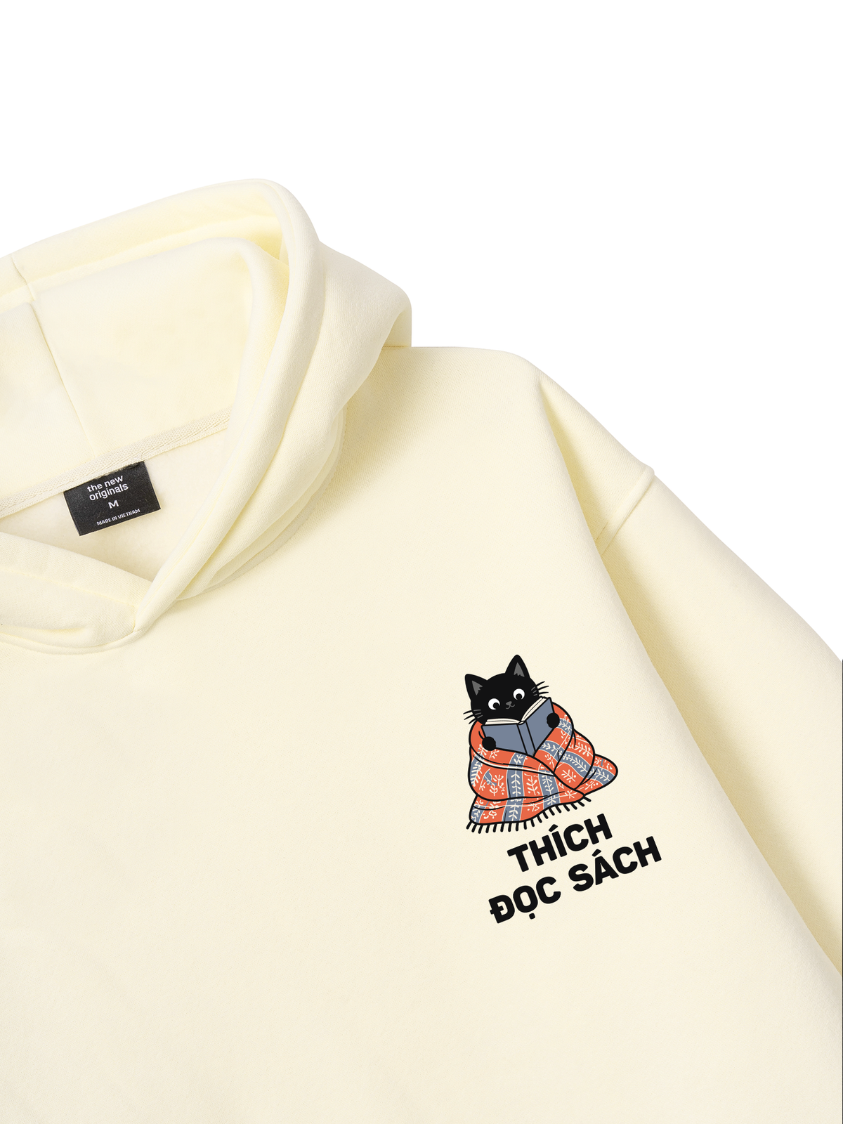 Thích Đọc Sách-Mèo Đen Hoodie