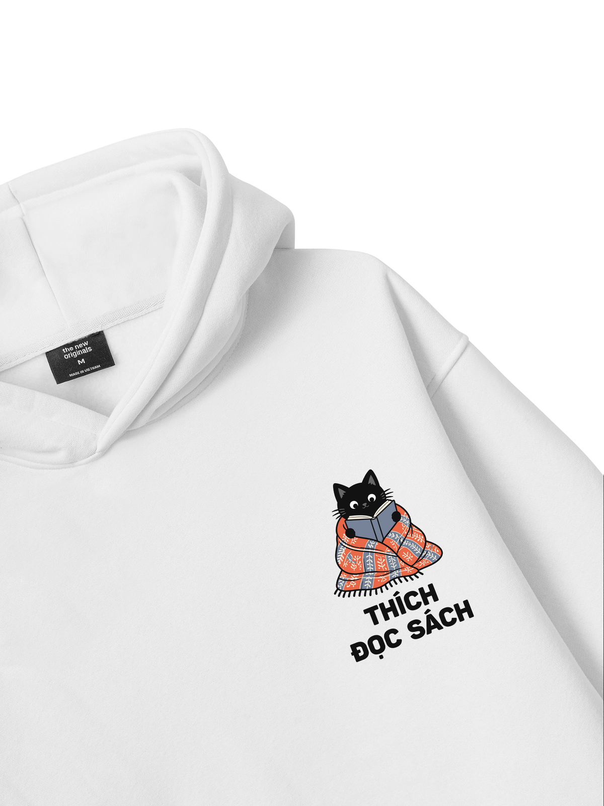 Thích Đọc Sách-Mèo Đen Hoodie