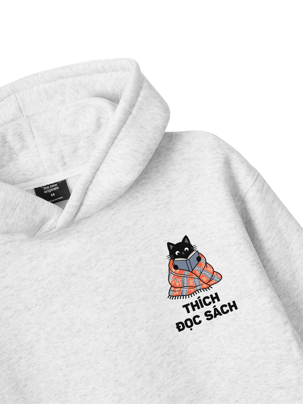Thích Đọc Sách-Mèo Đen Hoodie
