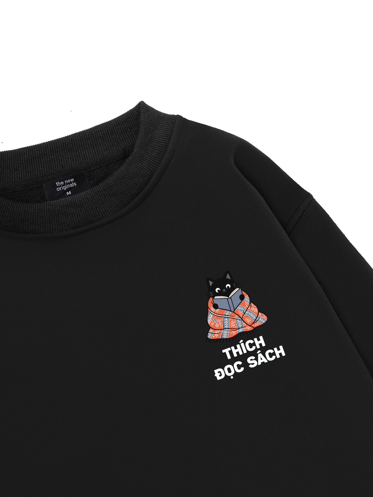 Thích Đọc Sách-Mèo Đen Sweater