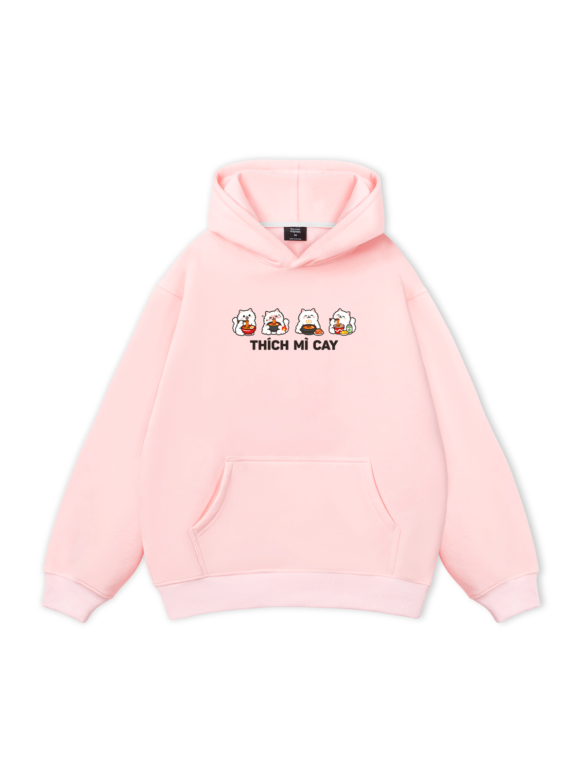 Thích Mì Cay-Mèo Trắng Hoodie