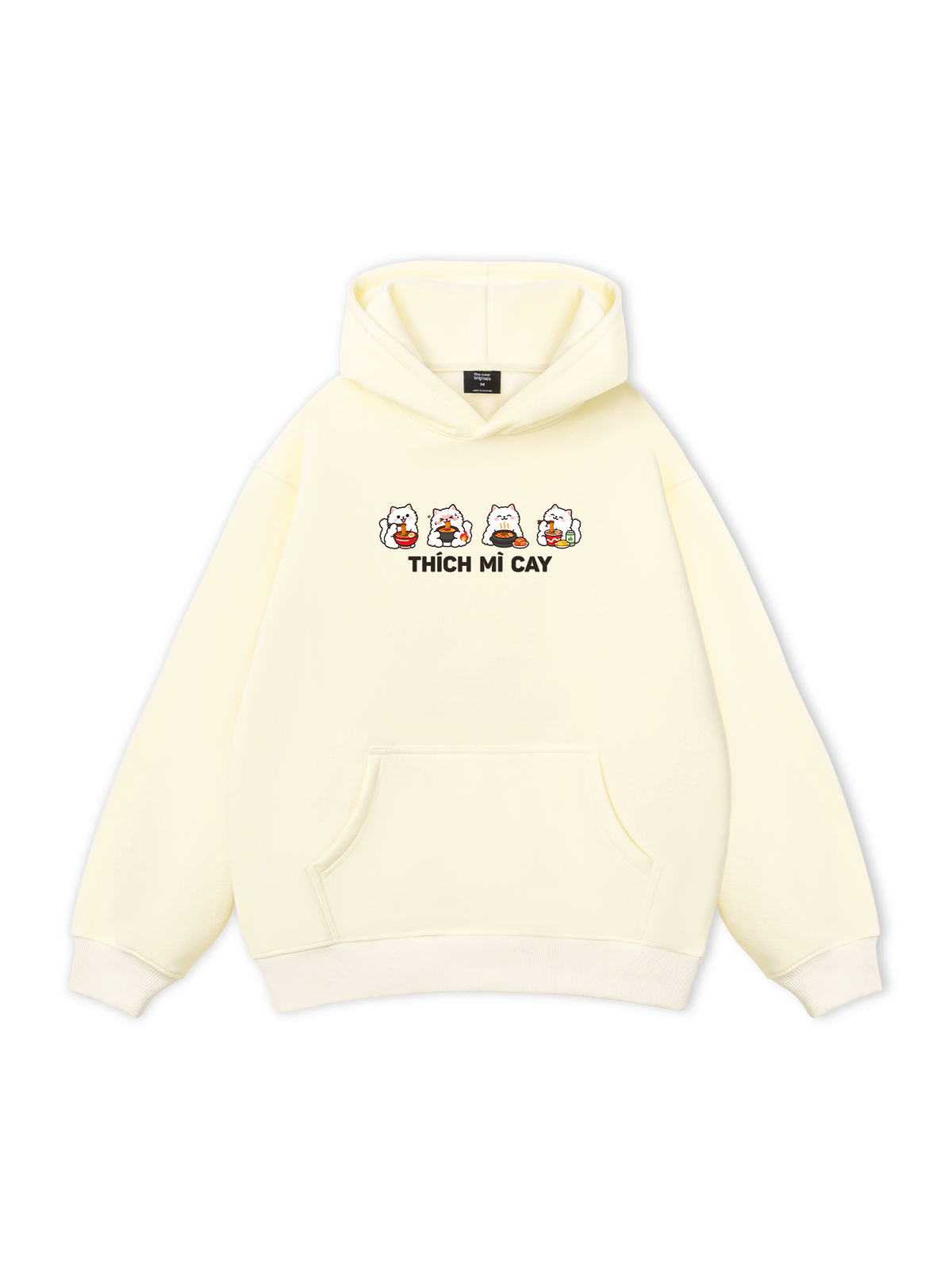 Thích Mì Cay-Mèo Trắng Hoodie