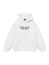 Thích Mì Cay-Mèo Trắng Hoodie