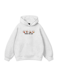 Thích Mì Cay-Mèo Trắng Hoodie