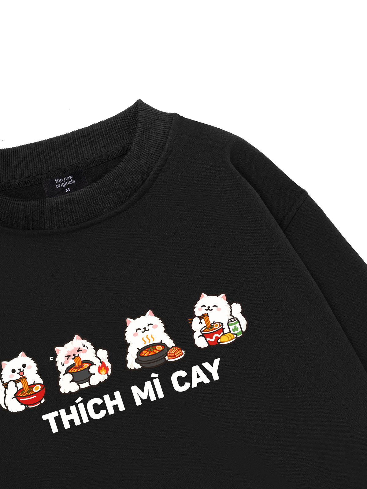 Thích Mì Cay-Mèo Trắng Sweater
