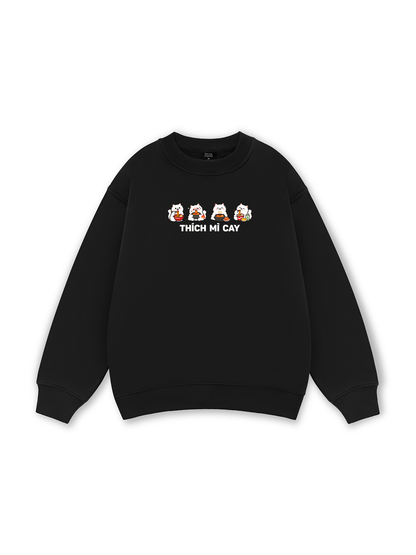 Thích Mì Cay-Mèo Trắng Sweater
