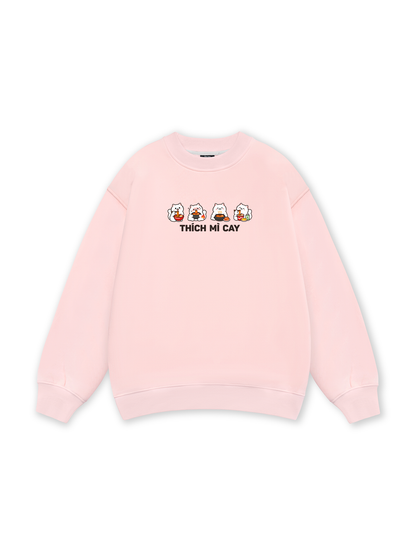 Thích Mì Cay-Mèo Trắng Sweater