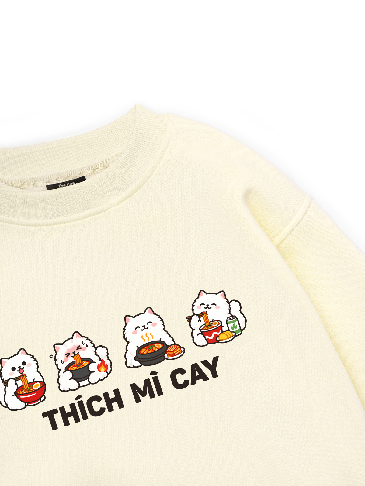 Thích Mì Cay-Mèo Trắng Sweater