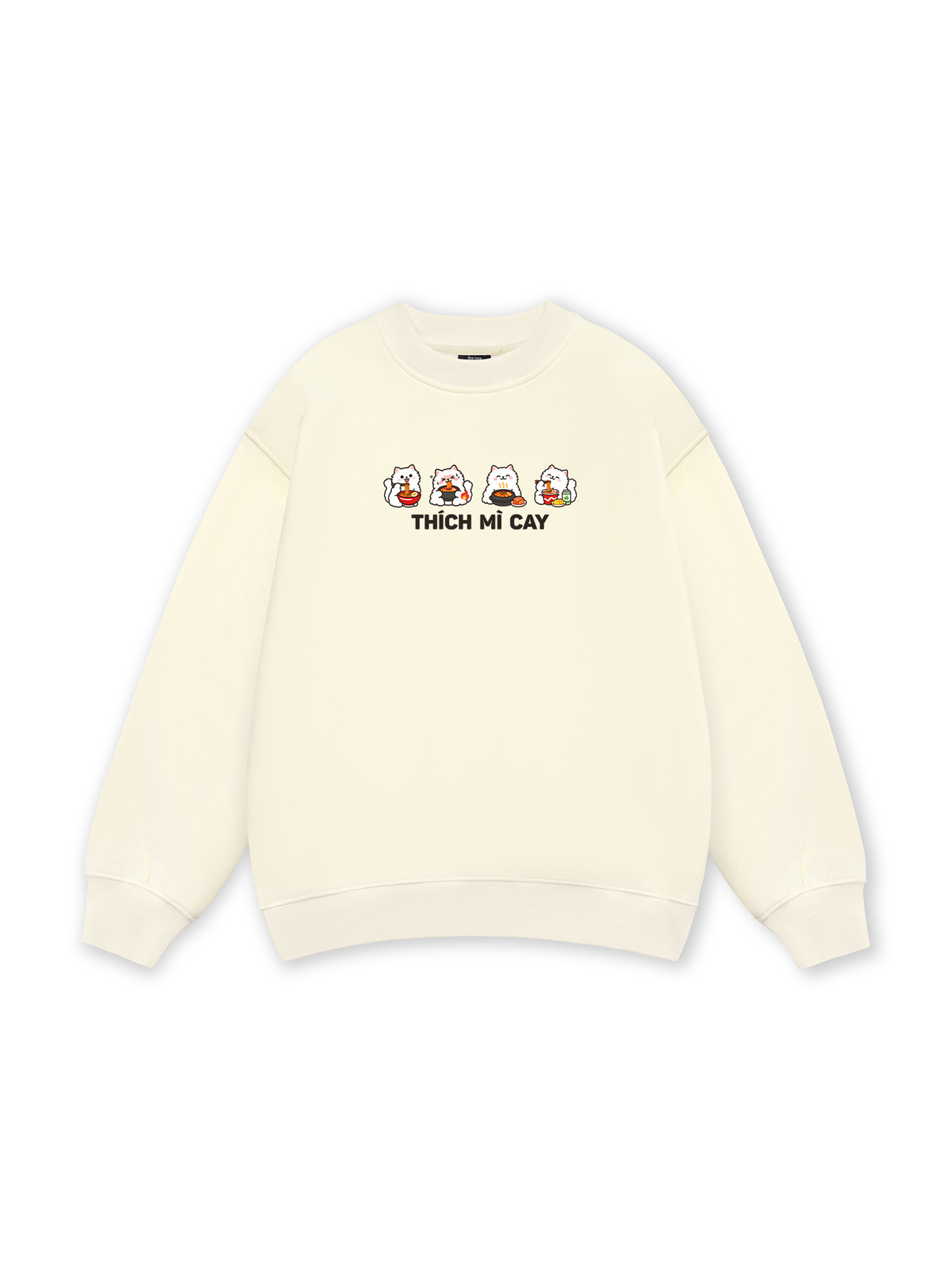Thích Mì Cay-Mèo Trắng Sweater