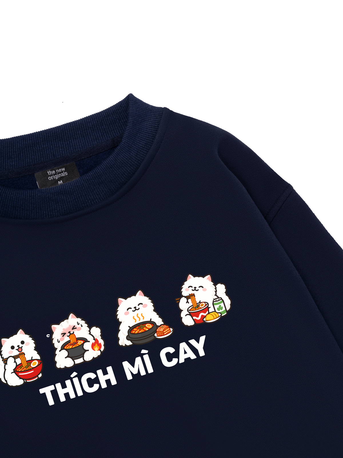 Thích Mì Cay-Mèo Trắng Sweater