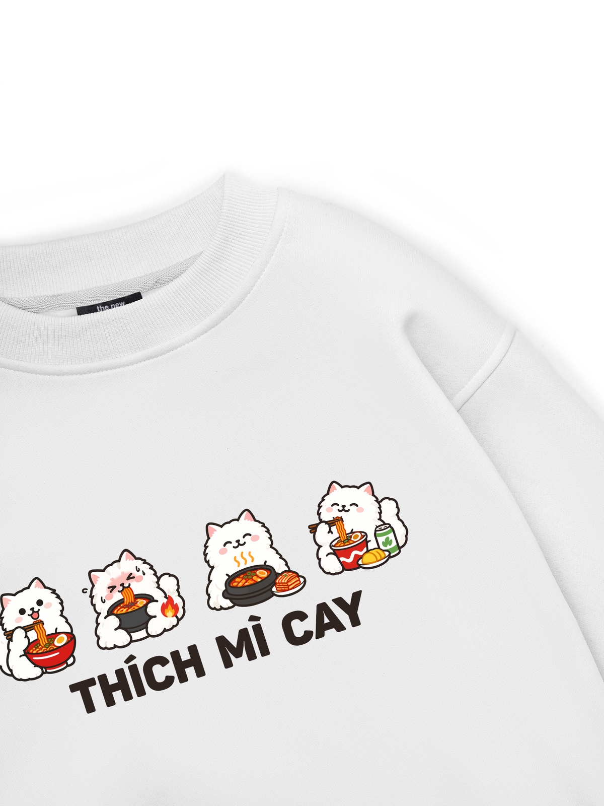 Thích Mì Cay-Mèo Trắng Sweater