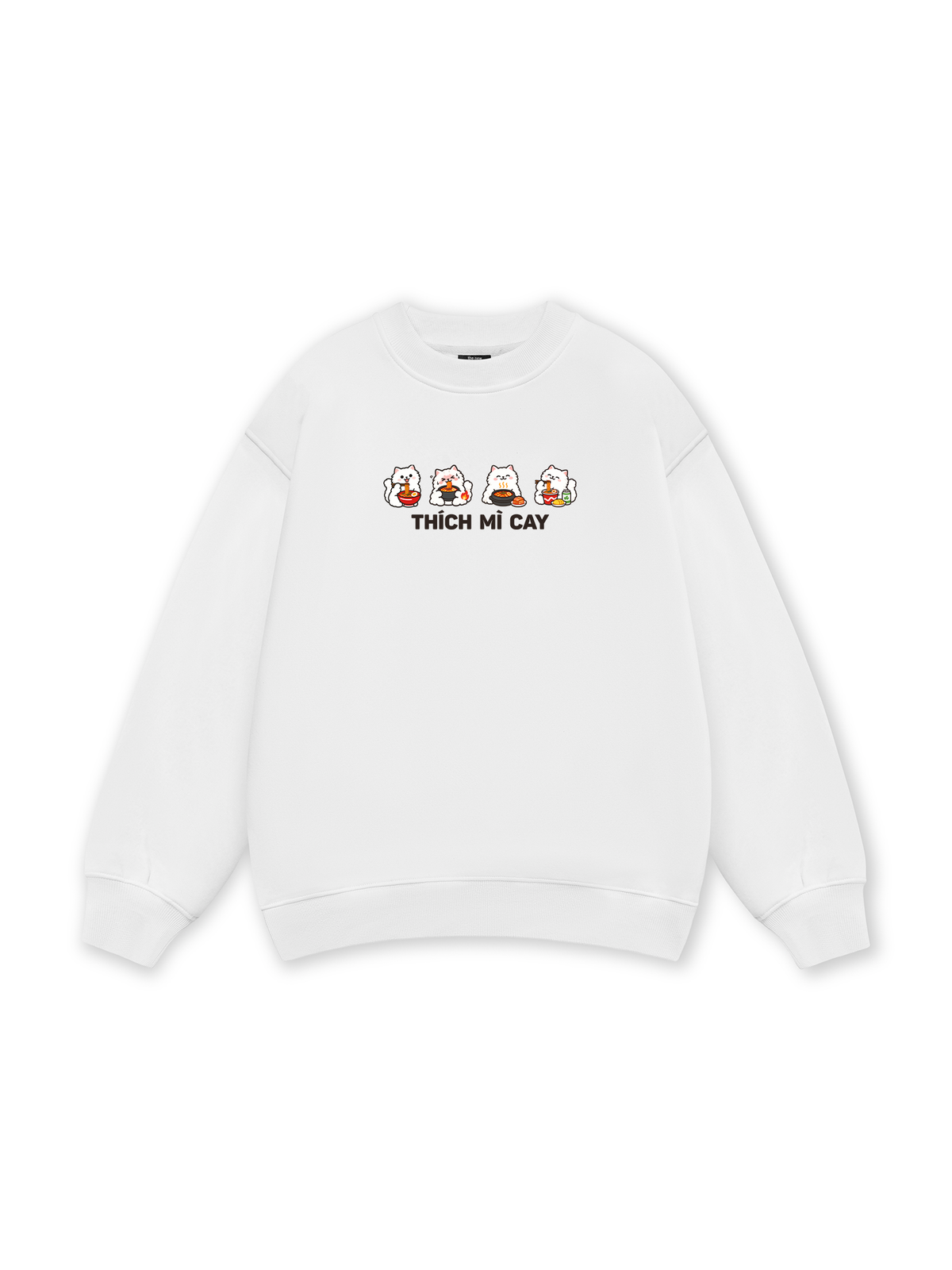 Thích Mì Cay-Mèo Trắng Sweater