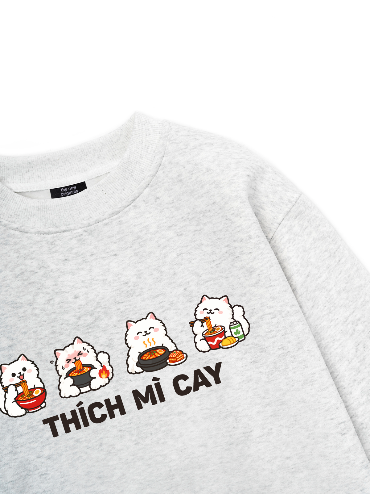 Thích Mì Cay-Mèo Trắng Sweater