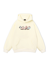 Thích Tập Gym-Mèo Tam Thể Hoodie