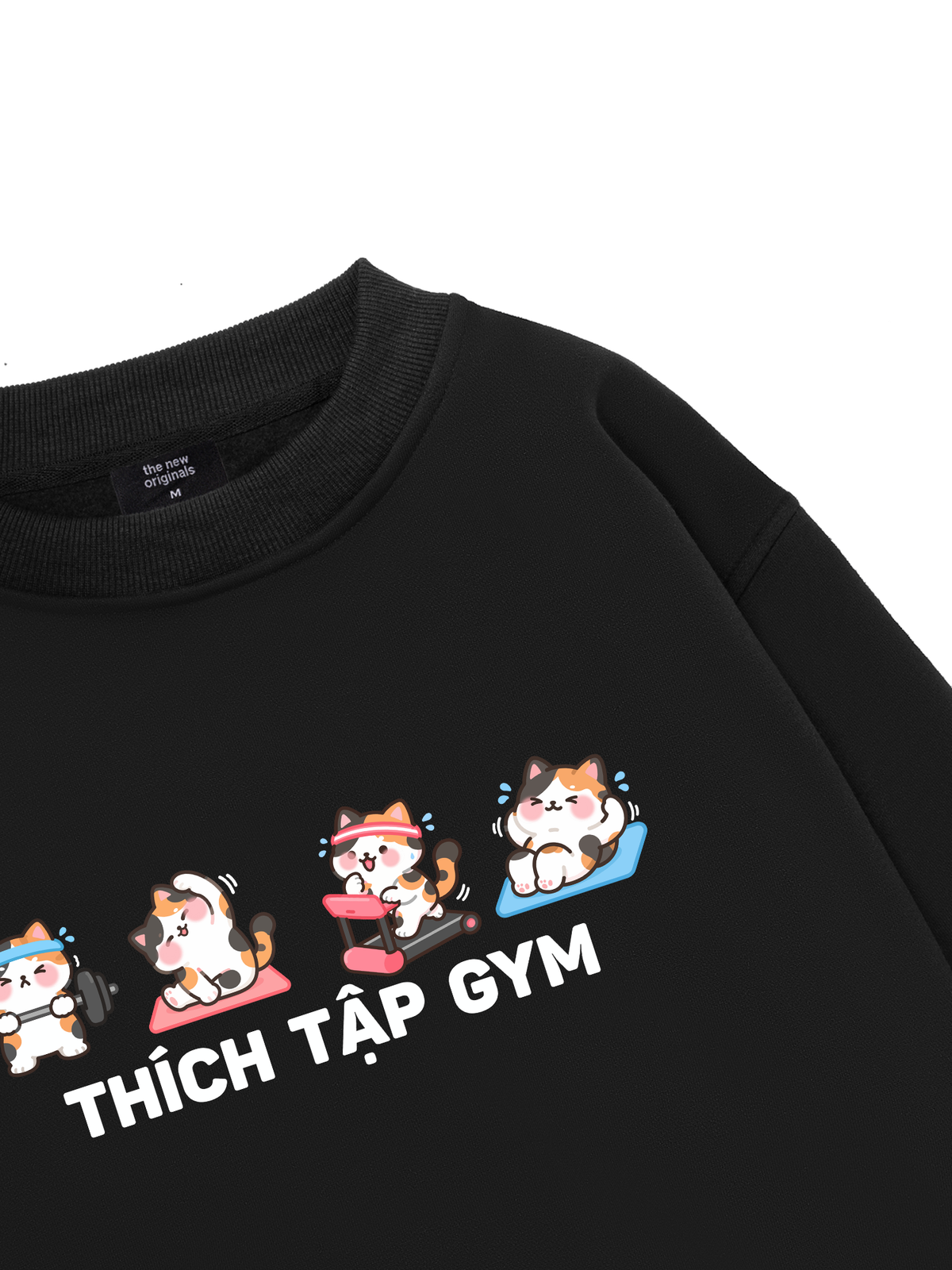 Thích Tập Gym-Mèo Tam Thể Sweater