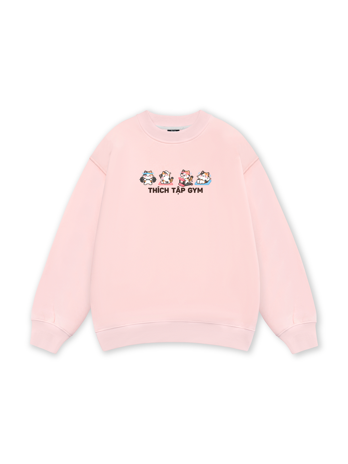 Thích Tập Gym-Mèo Tam Thể Sweater
