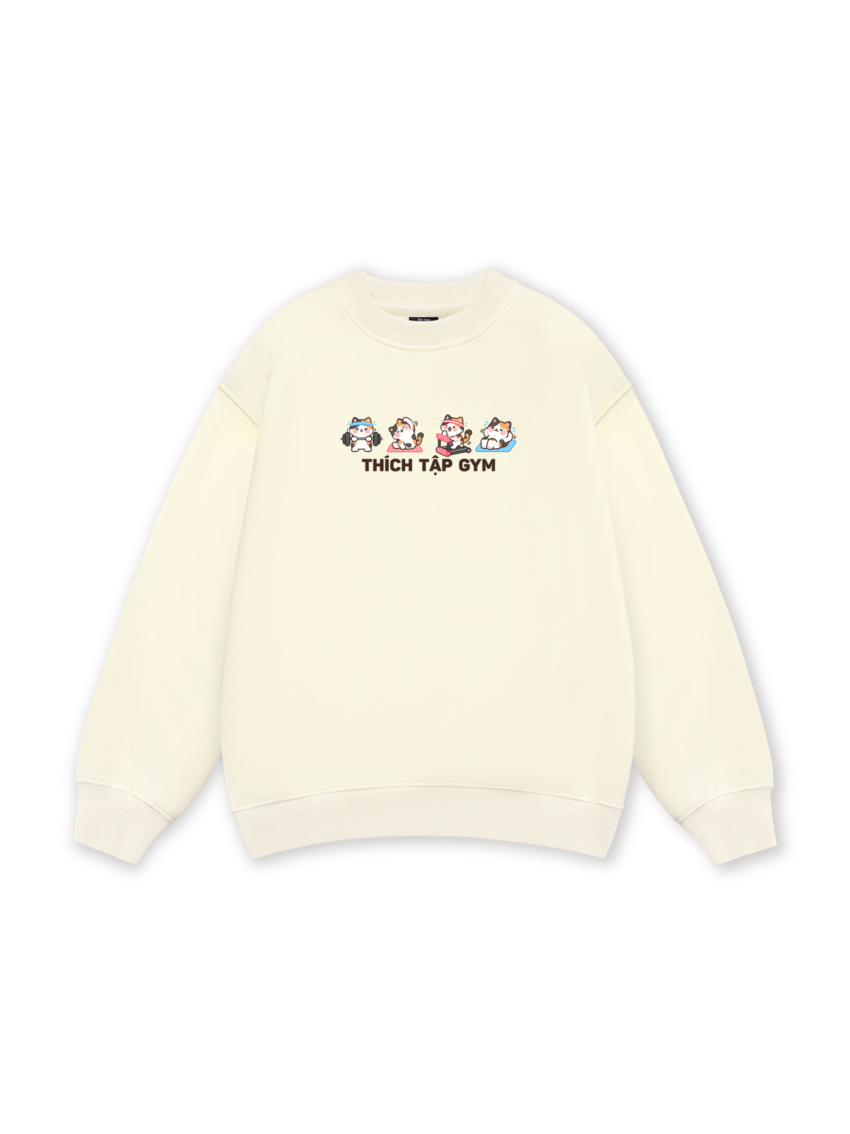 Thích Tập Gym-Mèo Tam Thể Sweater
