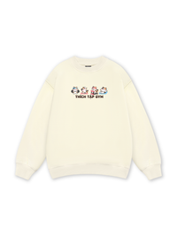 Thích Tập Gym-Mèo Tam Thể Sweater