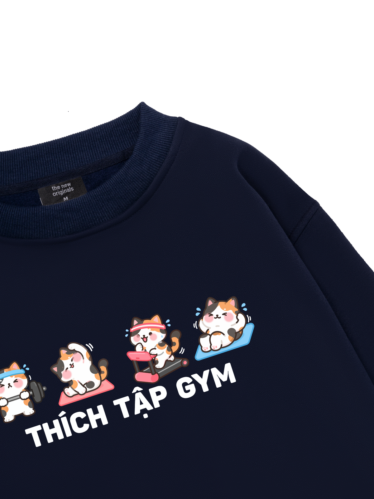 Thích Tập Gym-Mèo Tam Thể Sweater