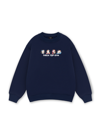 Thích Tập Gym-Mèo Tam Thể Sweater