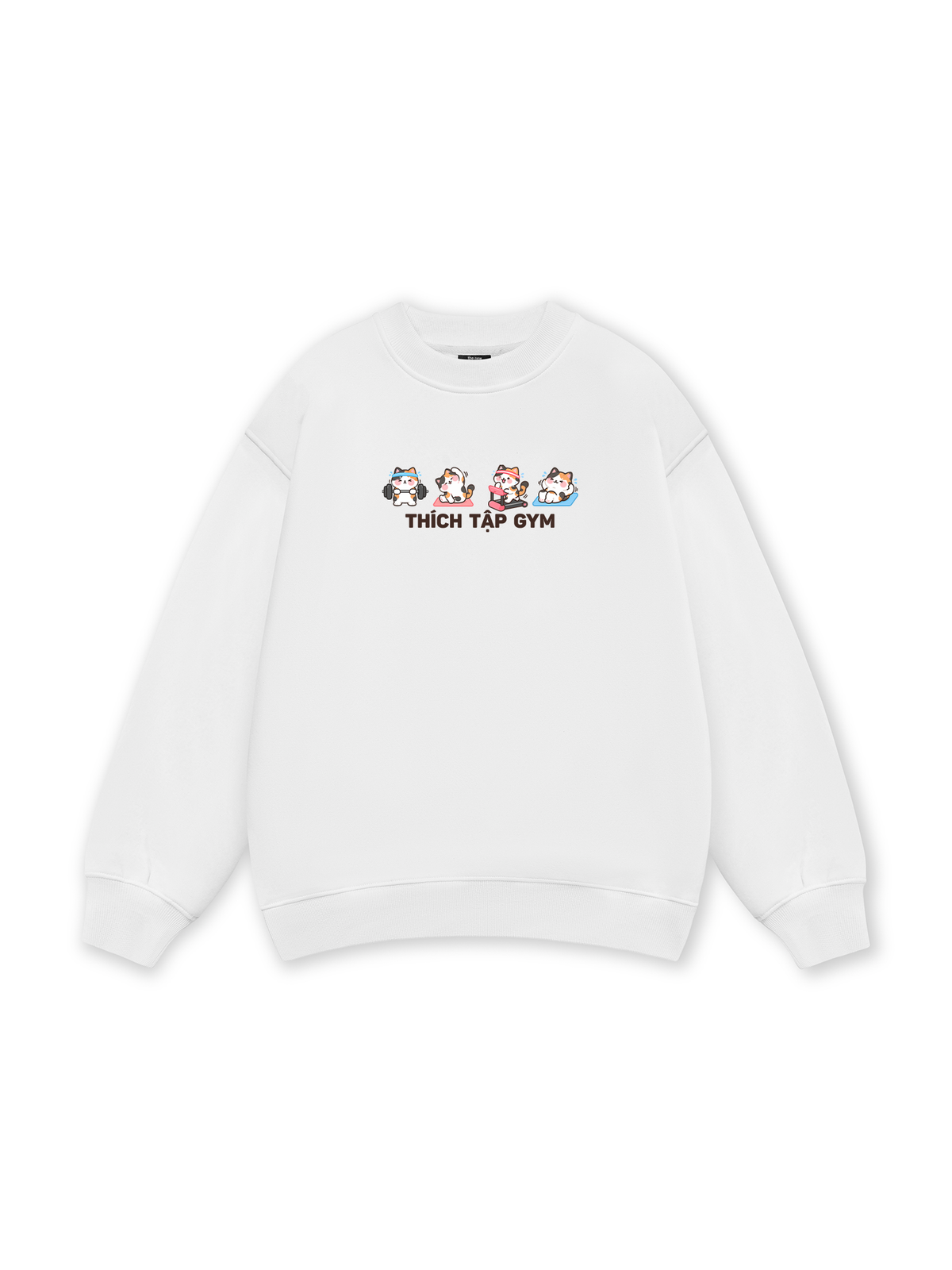 Thích Tập Gym-Mèo Tam Thể Sweater