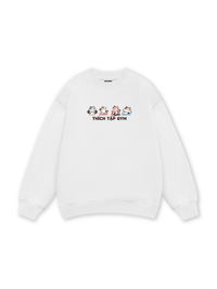 Thích Tập Gym-Mèo Tam Thể Sweater