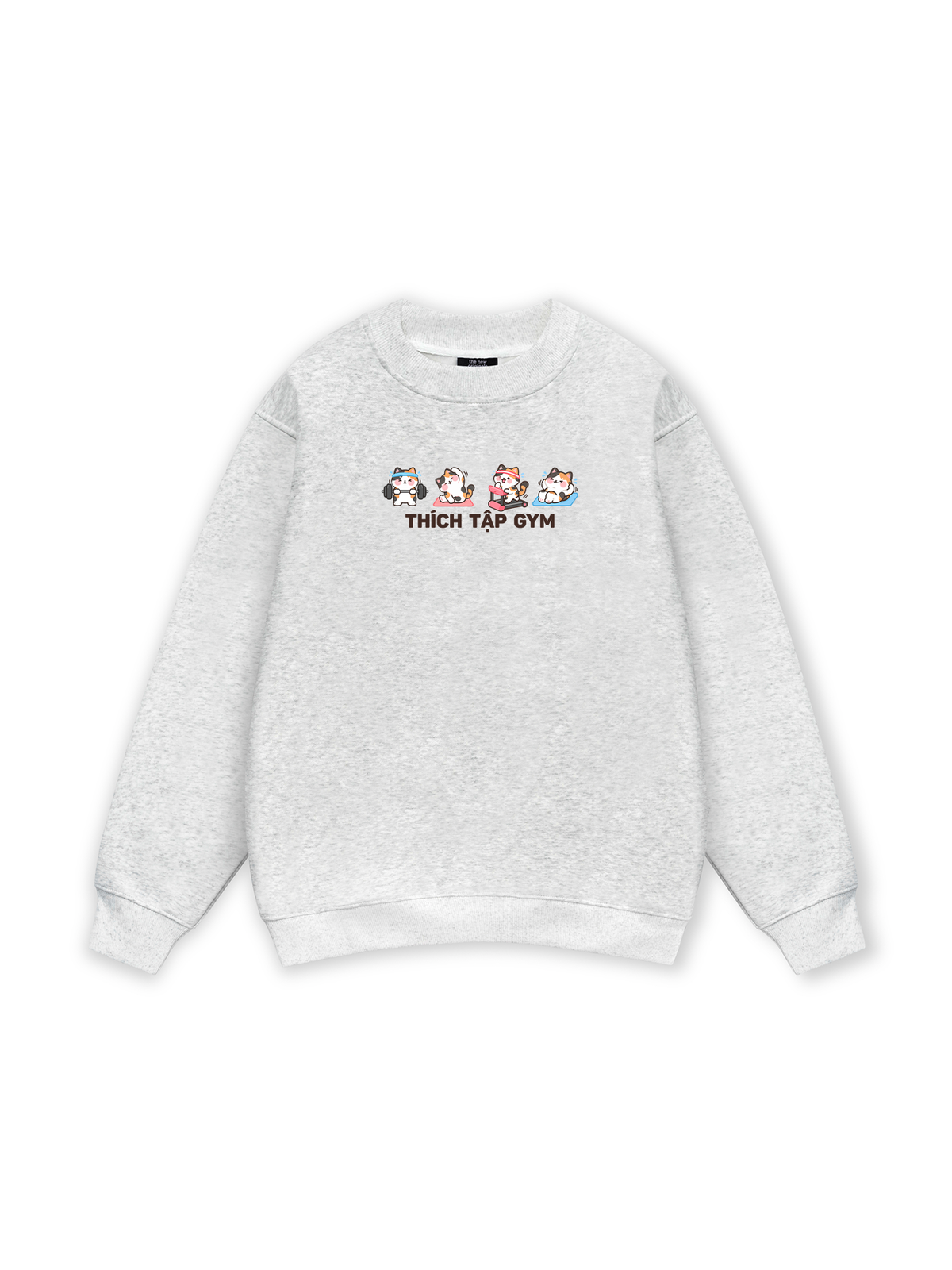Thích Tập Gym-Mèo Tam Thể Sweater
