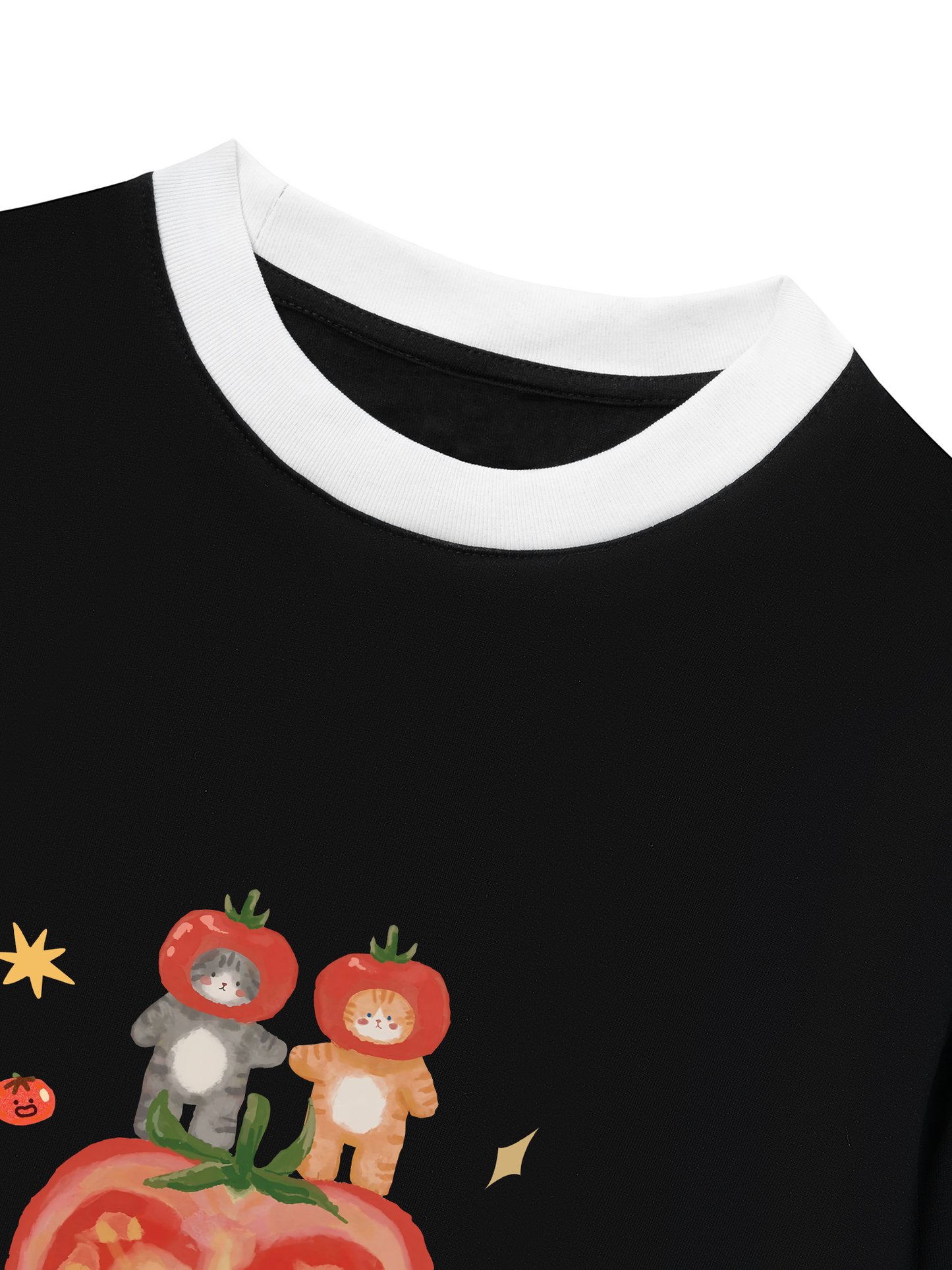 Áo Thun Ringer Relaxed Fit Summer Vibes Kitty Summer