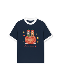 Áo Thun Ringer Relaxed Fit Summer Vibes Kitty Summer
