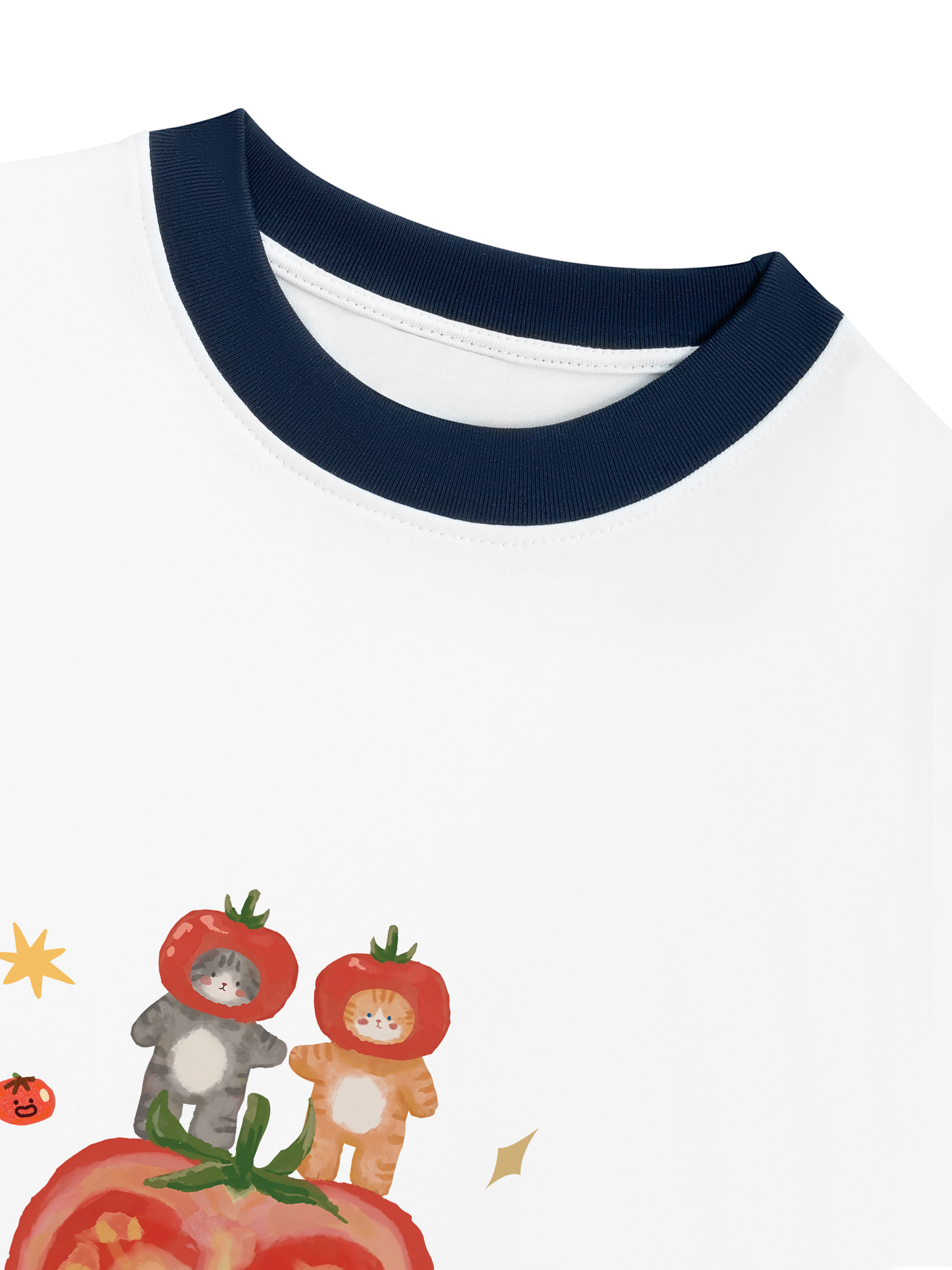Áo Thun Ringer Relaxed Fit Summer Vibes Kitty Summer