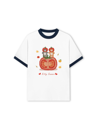 Áo Thun Ringer Relaxed Fit Summer Vibes Kitty Summer
