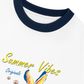 Áo Thun Ringer Relaxed Fit Summer Vibes Blue Starfish