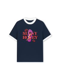 Áo Thun Ringer Relaxed Fit Summer Vibes Sunny Honey
