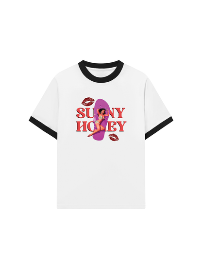 Áo Thun Ringer Relaxed Fit Summer Vibes Sunny Honey