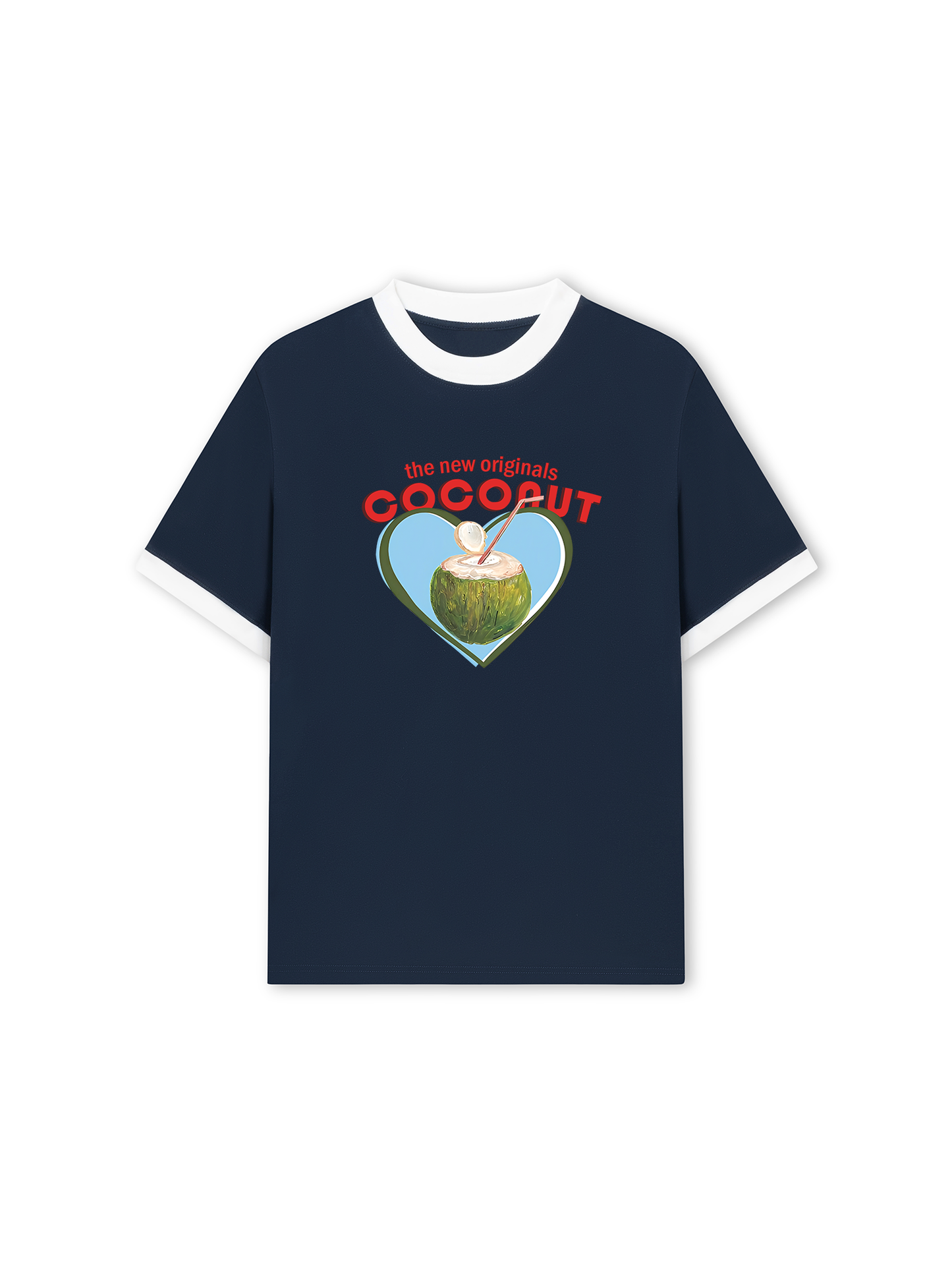 Áo Thun Ringer Relaxed Fit Summer Vibes Coconut