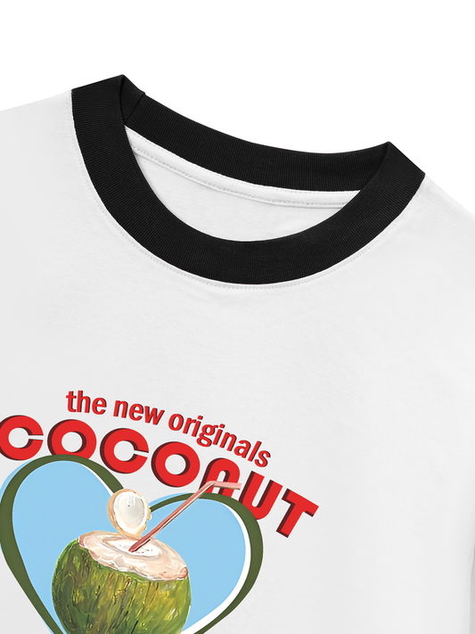 Áo Thun Ringer Relaxed Fit Summer Vibes Coconut