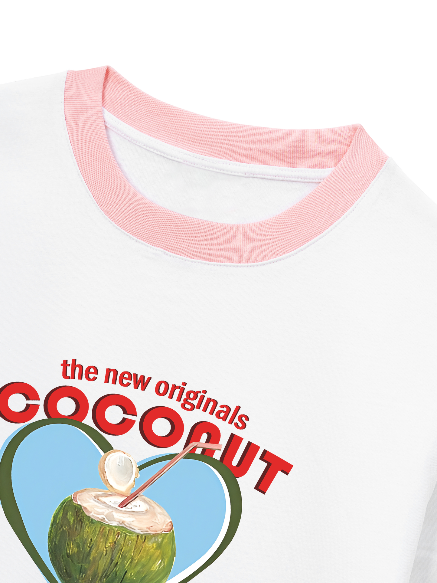 Áo Thun Ringer Relaxed Fit Summer Vibes Coconut
