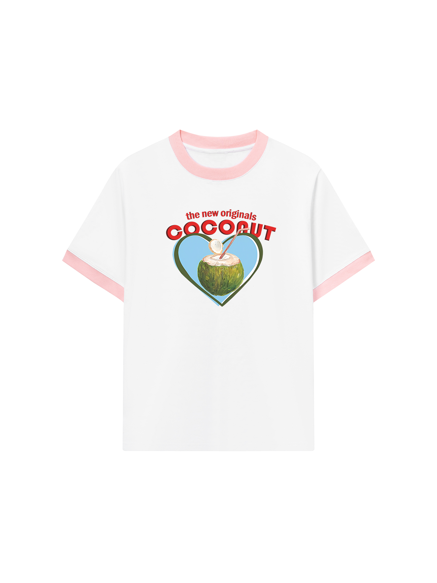 Áo Thun Ringer Relaxed Fit Summer Vibes Coconut