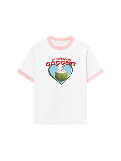 Áo Thun Ringer Relaxed Fit Summer Vibes Coconut
