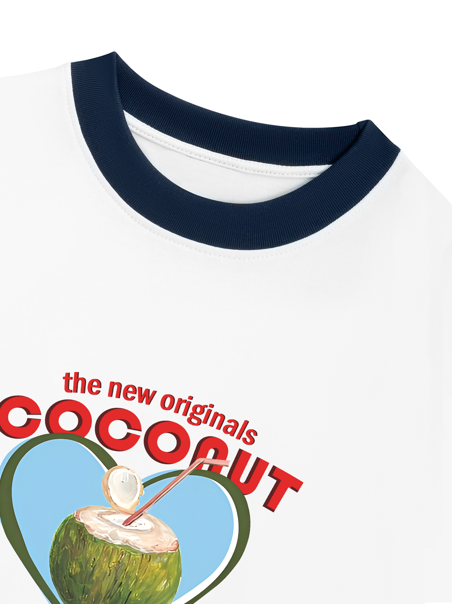 Áo Thun Ringer Relaxed Fit Summer Vibes Coconut