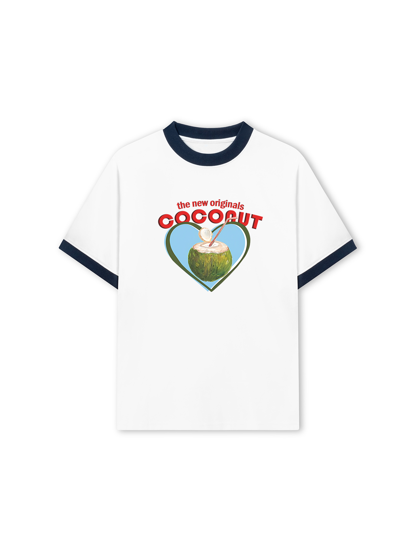 Áo Thun Ringer Relaxed Fit Summer Vibes Coconut