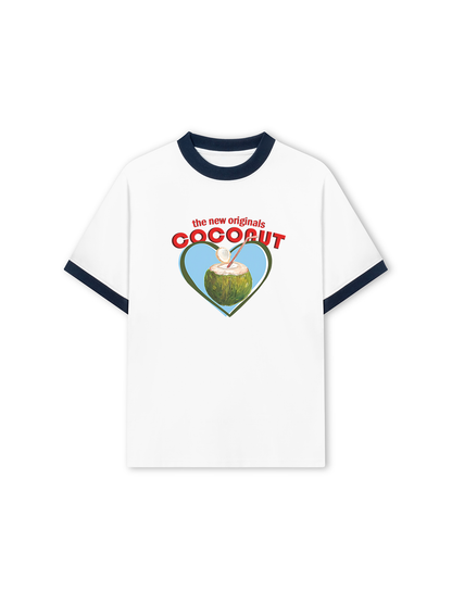 Áo Thun Ringer Relaxed Fit Summer Vibes Coconut