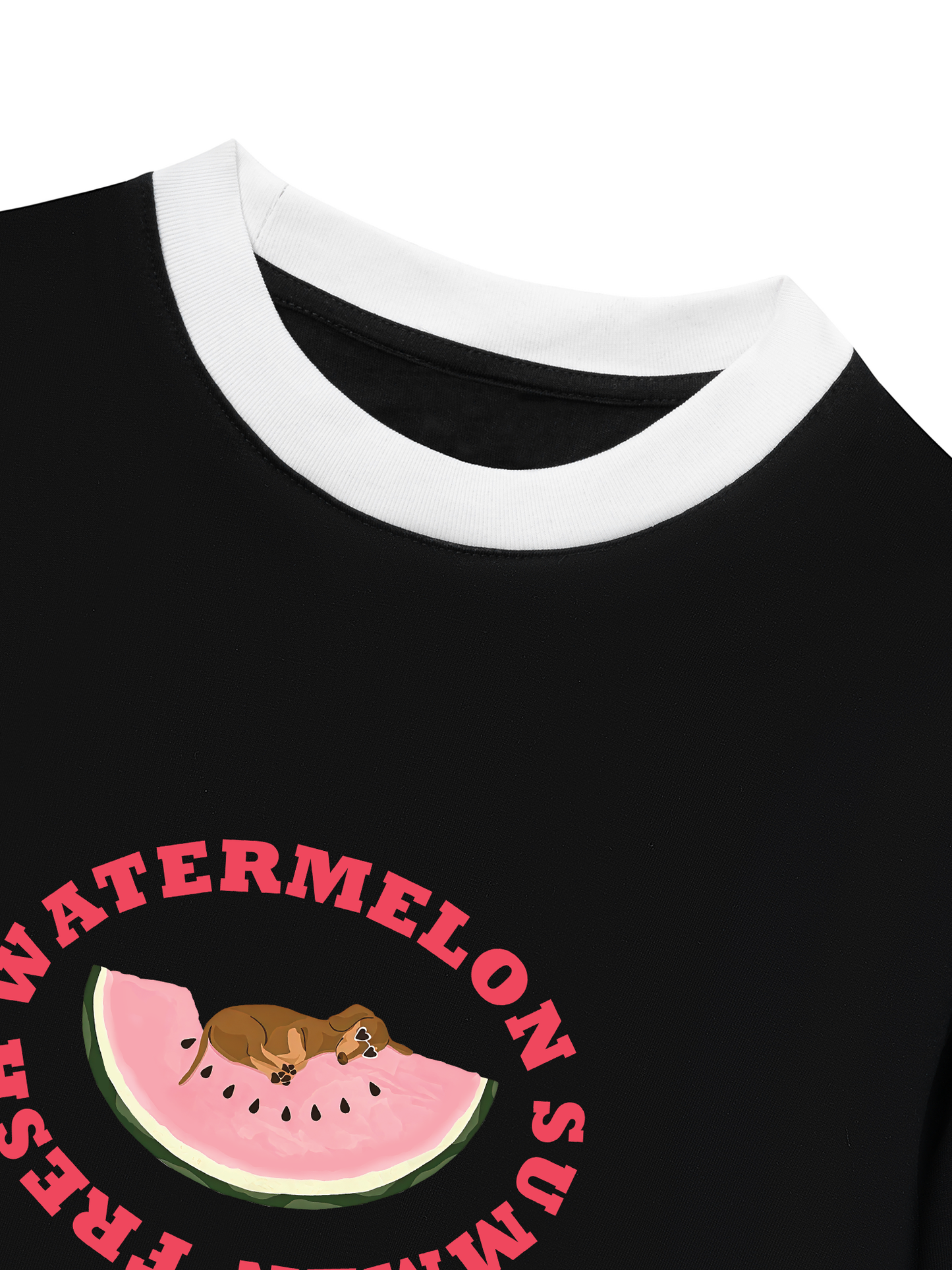 Áo Thun Ringer Relaxed Fit Summer Vibes Fresh Watermelon Summer