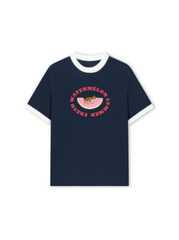 Áo Thun Ringer Relaxed Fit Summer Vibes Fresh Watermelon Summer