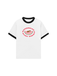 Áo Thun Ringer Relaxed Fit Summer Vibes Fresh Watermelon Summer
